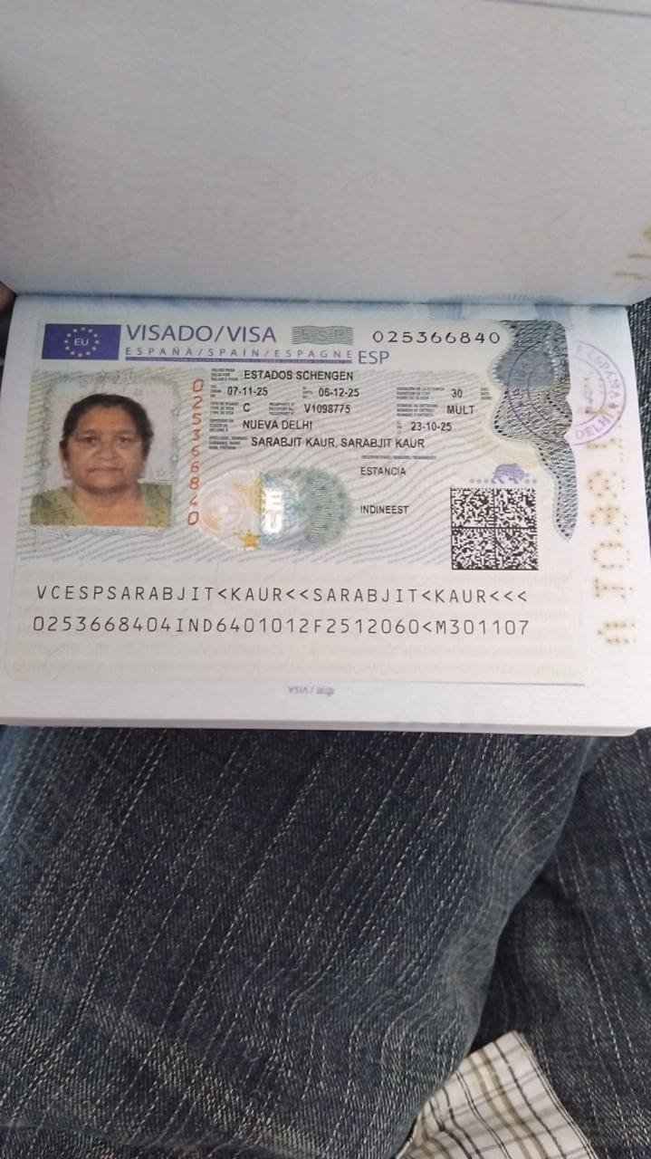 Approved Spain Schengen visa — The Visa Victory client
