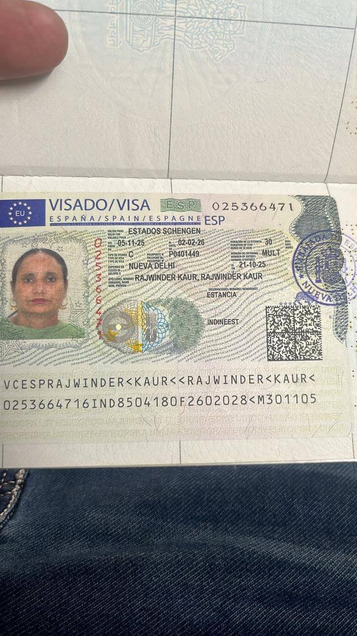 Approved Spain Schengen visa — The Visa Victory client