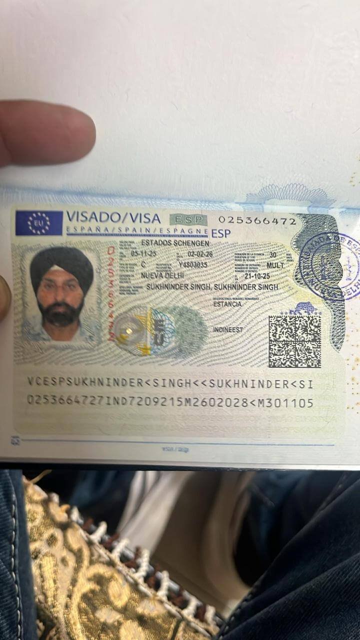 Approved Spain Schengen visa — The Visa Victory client
