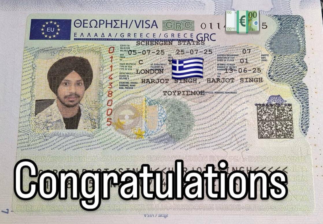 Approved Greece tourist visa — The Visa Victory client