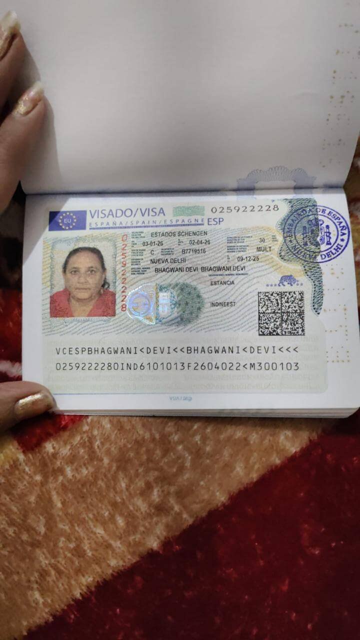 Approved Spain Schengen visa — The Visa Victory client