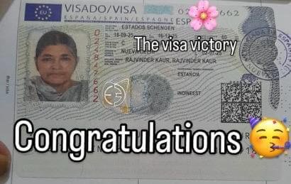 Approved Spain Schengen visa — The Visa Victory client